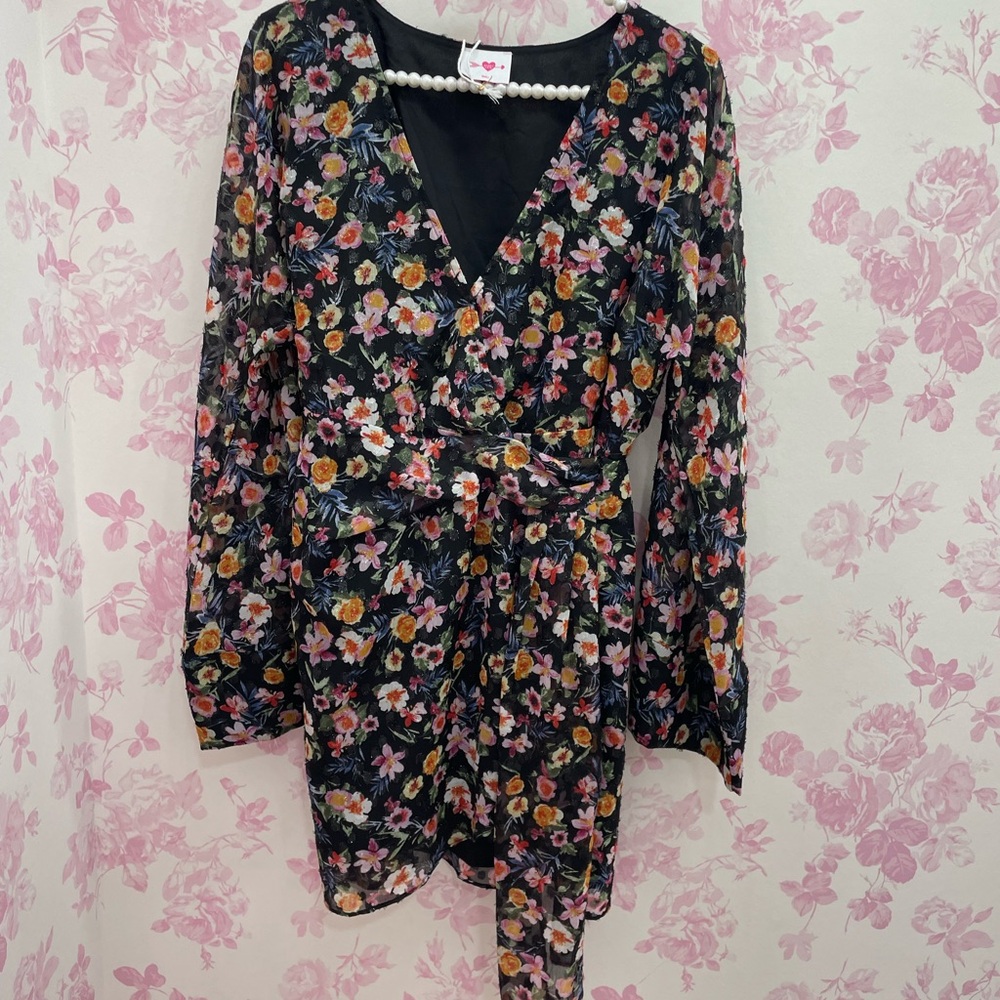 Buddy Love Multicolor Floral Long Sleeve Dress